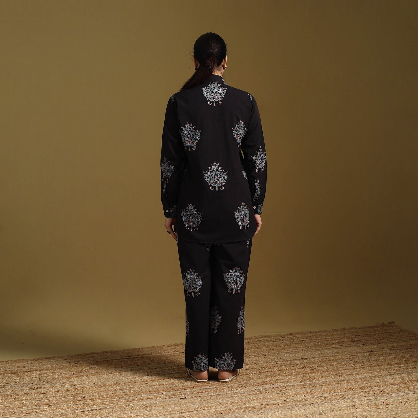 Cotton natural dyed co-ord set 02 - handcrafted