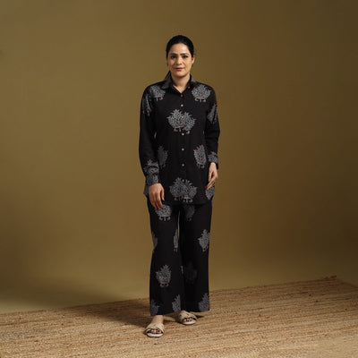 Cotton natural dyed co-ord set 02 - handcrafted