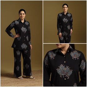 Cotton natural dyed co-ord set 02 - handcrafted