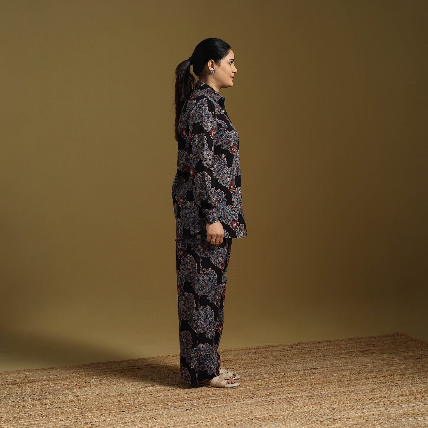 Cotton natural dyed co-ord set 05 - handcrafted