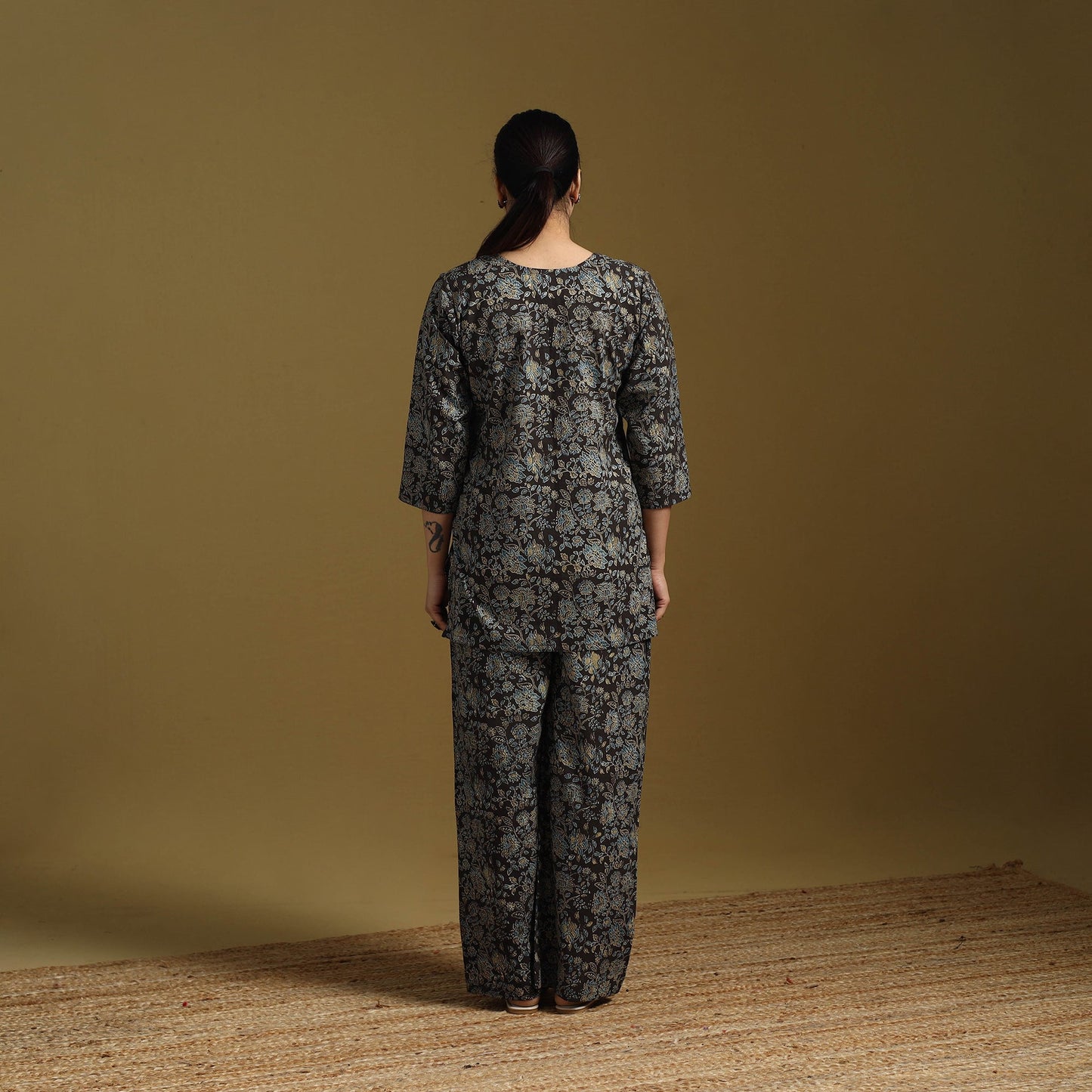 Cotton natural dyed co-ord set 08 - handcrafted