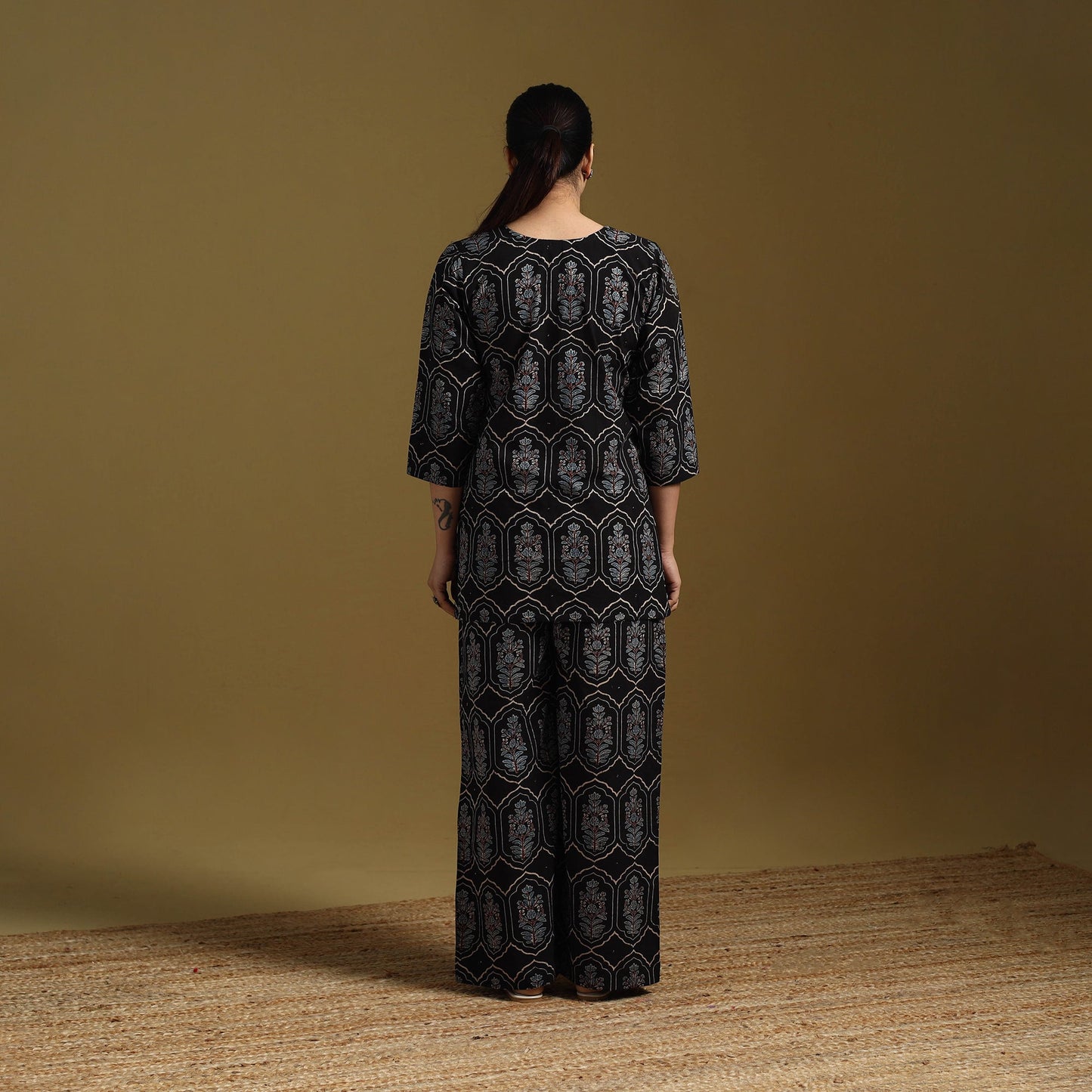 Cotton natural dyed co-ord set 10 - handcrafted