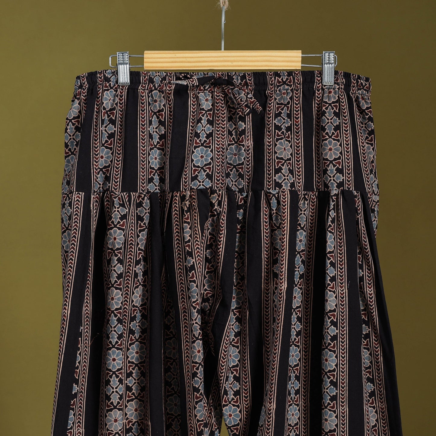 Black - cotton natural dyed salwar 06 - handcrafted