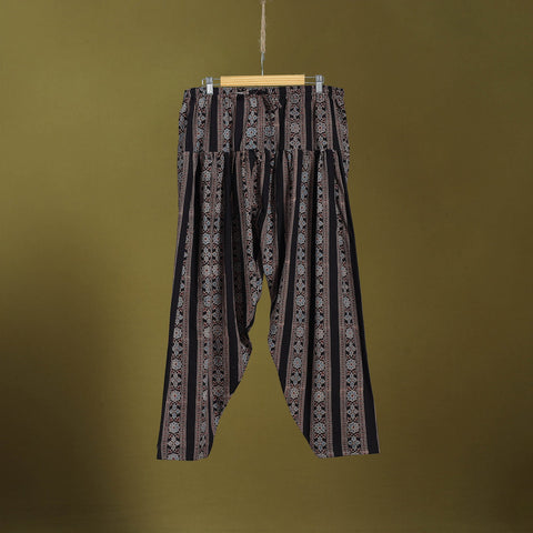 Black - cotton natural dyed salwar 06 - handcrafted