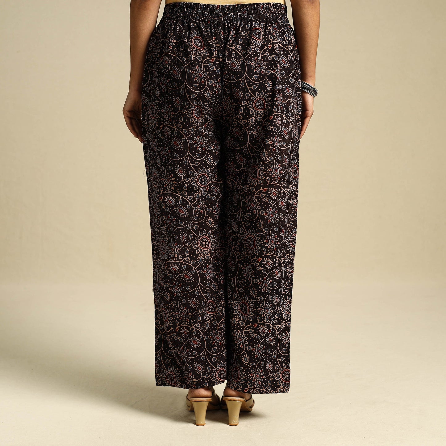 Buy Block Print Cotton Ajrakh Palazzo 