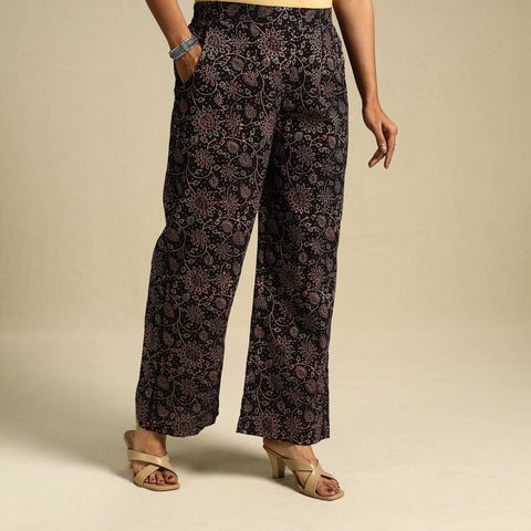 Buy Block Print Cotton Ajrakh Palazzo 