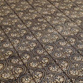 Black - cotton pedana kalamkari bed sheet 15 - handcrafted