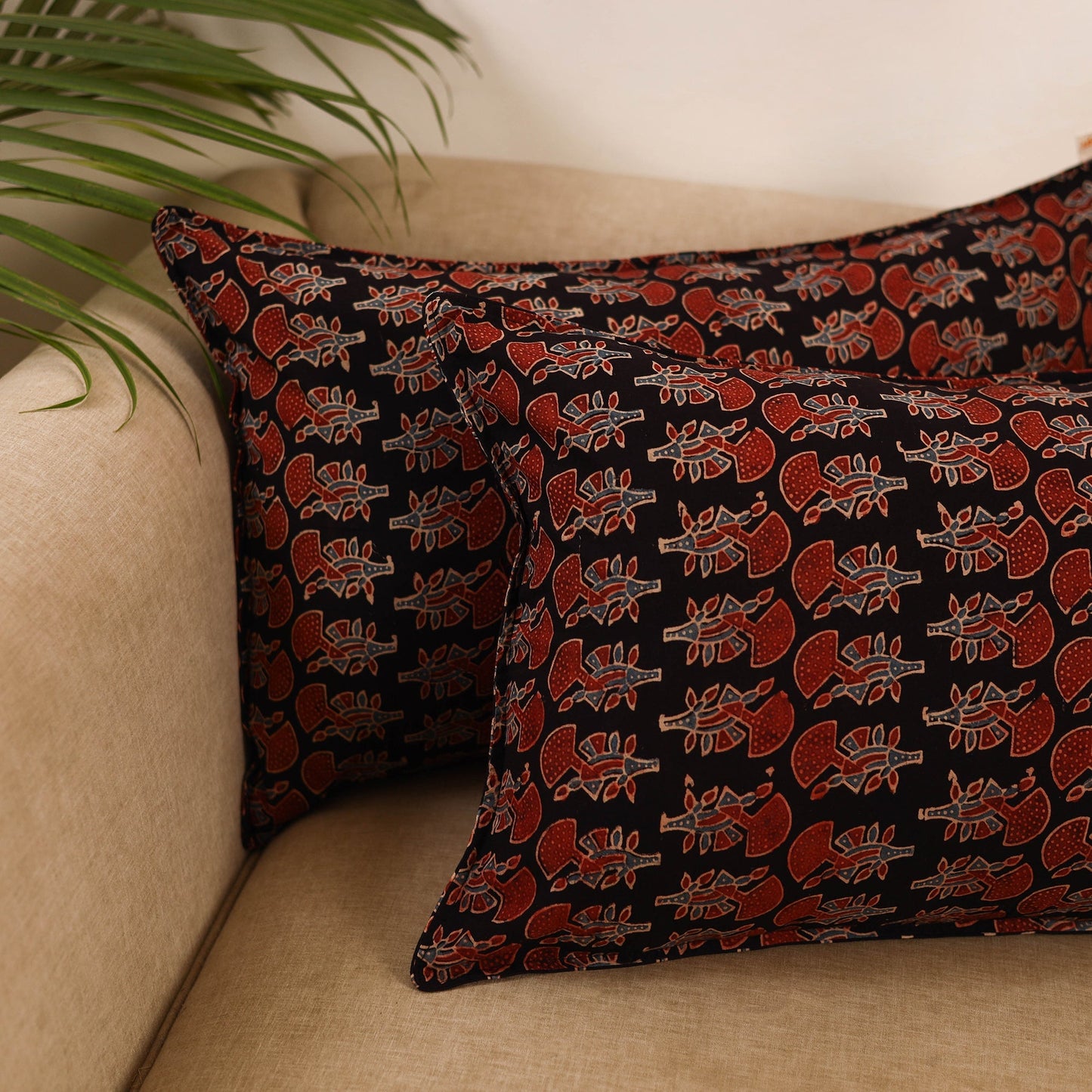 Cotton pillow covers (set of 2) 30 - handcrafted