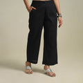 Black Cotton Plain Palazzo