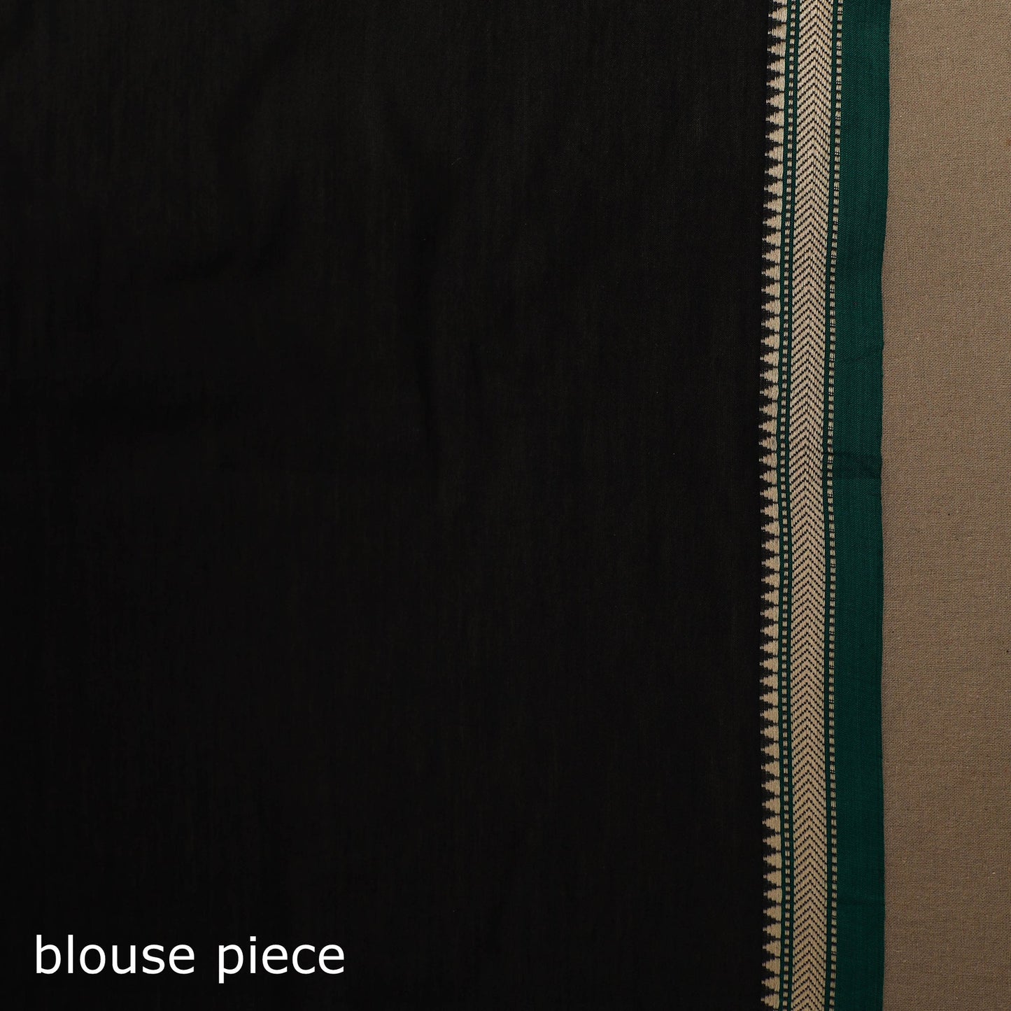 Black - cotton plain saree with thread border 40
