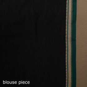 Black - cotton plain saree with thread border 40