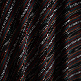 Cotton pochampally dabi ikat fabric 25 - handcrafted