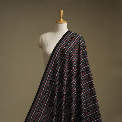 Cotton pochampally dabi ikat fabric 25 - handcrafted