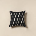 Black - cotton pochampally double ikat cushion cover 26