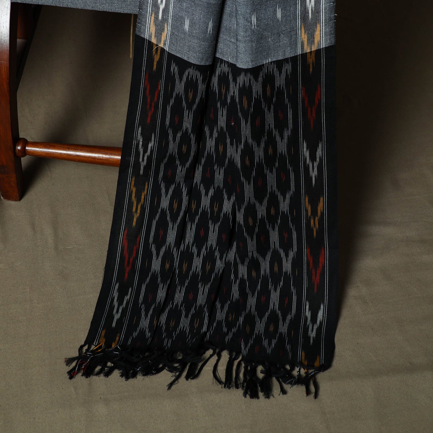 Handloom cotton pochampally ikat 3pc unstitched dress