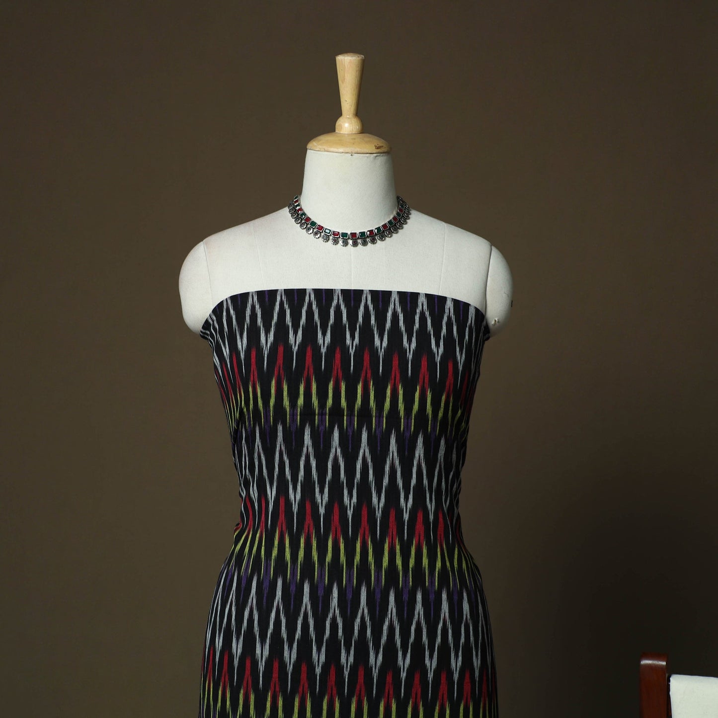 Handloom cotton pochampally ikat 3pc unstitched dress