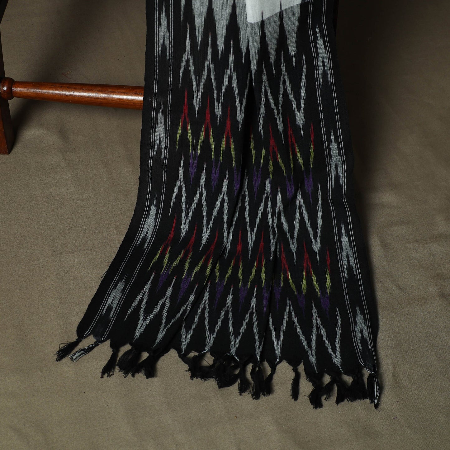 Handloom cotton pochampally ikat 3pc unstitched dress