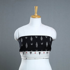 Buy Black Cotton Pochampally Ikat Blouse Piece 