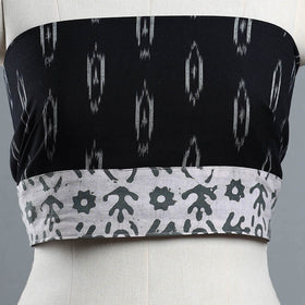 Buy Black Cotton Pochampally Ikat Blouse Piece 