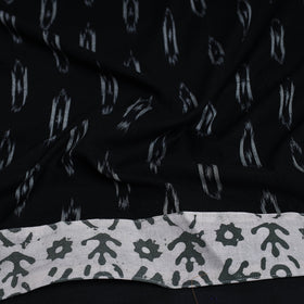 Buy Black Cotton Pochampally Ikat Blouse Piece 