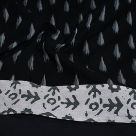 Black - cotton pochampally ikat blouse piece 38