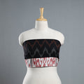 Black - cotton pochampally ikat blouse piece 51