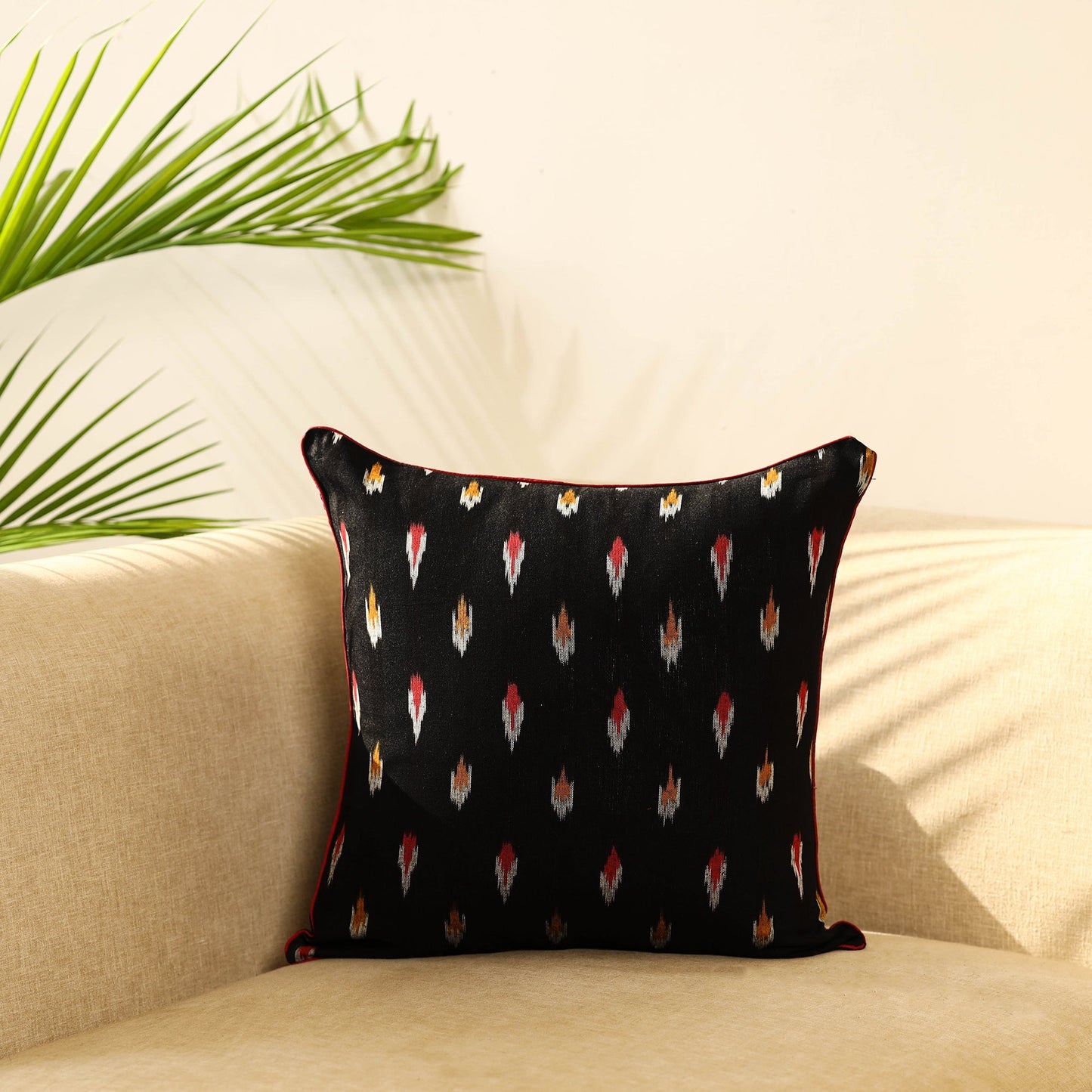 Buy Cotton Pochampally Ikat Cushion Cover 