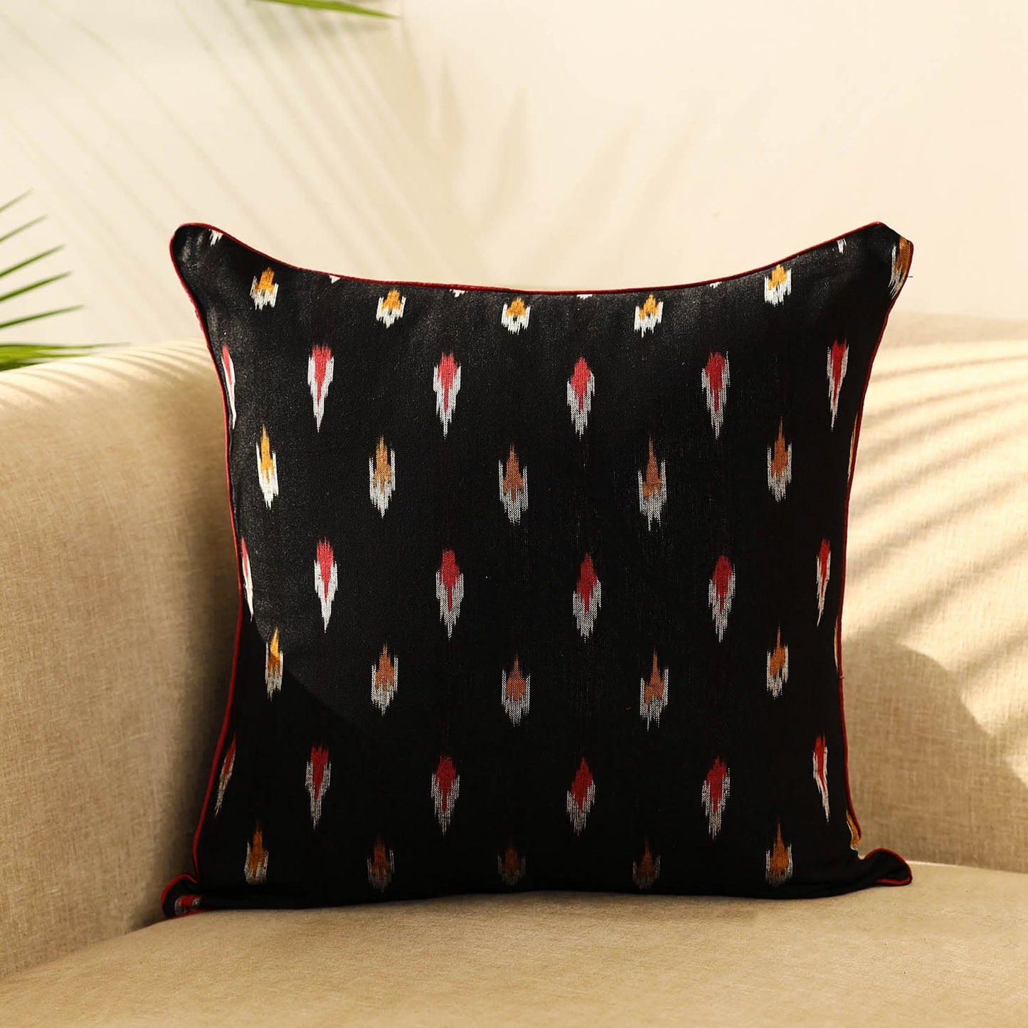 Buy Cotton Pochampally Ikat Cushion Cover 
