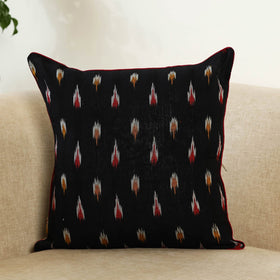Black - cotton pochampally ikat cushion cover 128