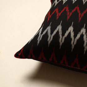  Black Cotton Pochampally Ikat Cushion Cover