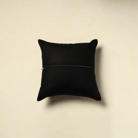 Black Cotton Pochampally Ikat Cushion Cover