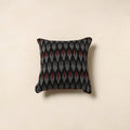 Black - cotton pochampally ikat cushion cover 36