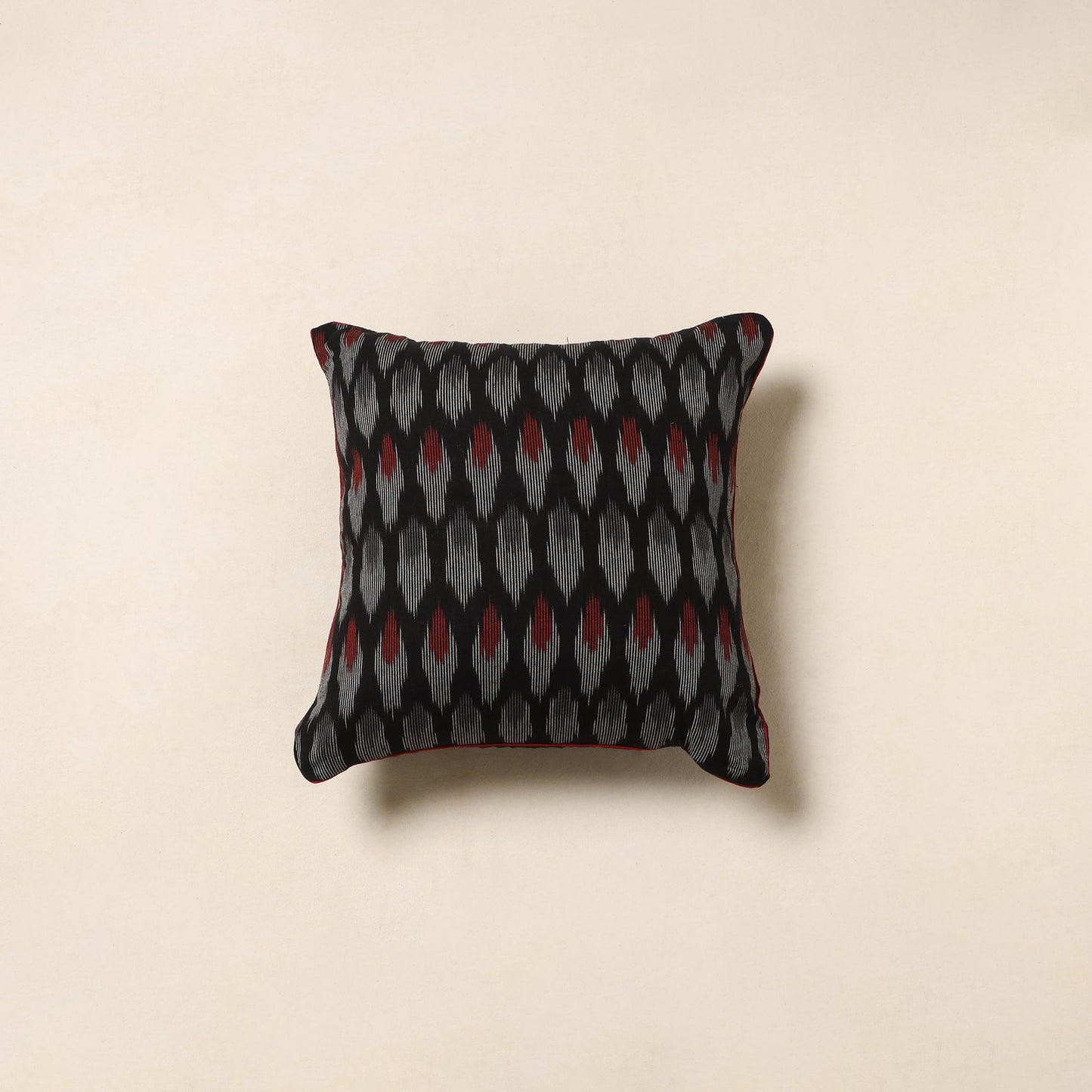 Black - cotton pochampally ikat cushion cover 36