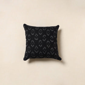 Black - cotton pochampally ikat cushion cover 40