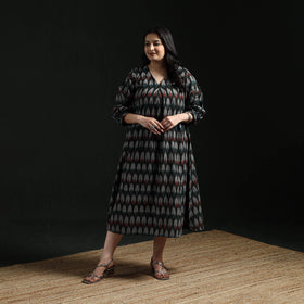 Cotton pochampally ikat dress 13 - handcrafted