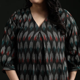 Cotton pochampally ikat dress 13 - handcrafted