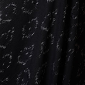 Black - cotton pochampally ikat fabric 04 - handcrafted