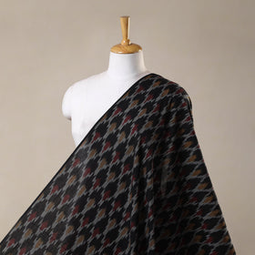 Black - cotton pochampally ikat fabric 06 - handcrafted