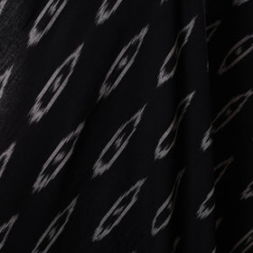 Black - cotton pochampally ikat fabric 07 - handcrafted