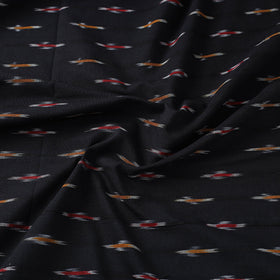 Black Cotton Pochampally Ikat Fabric