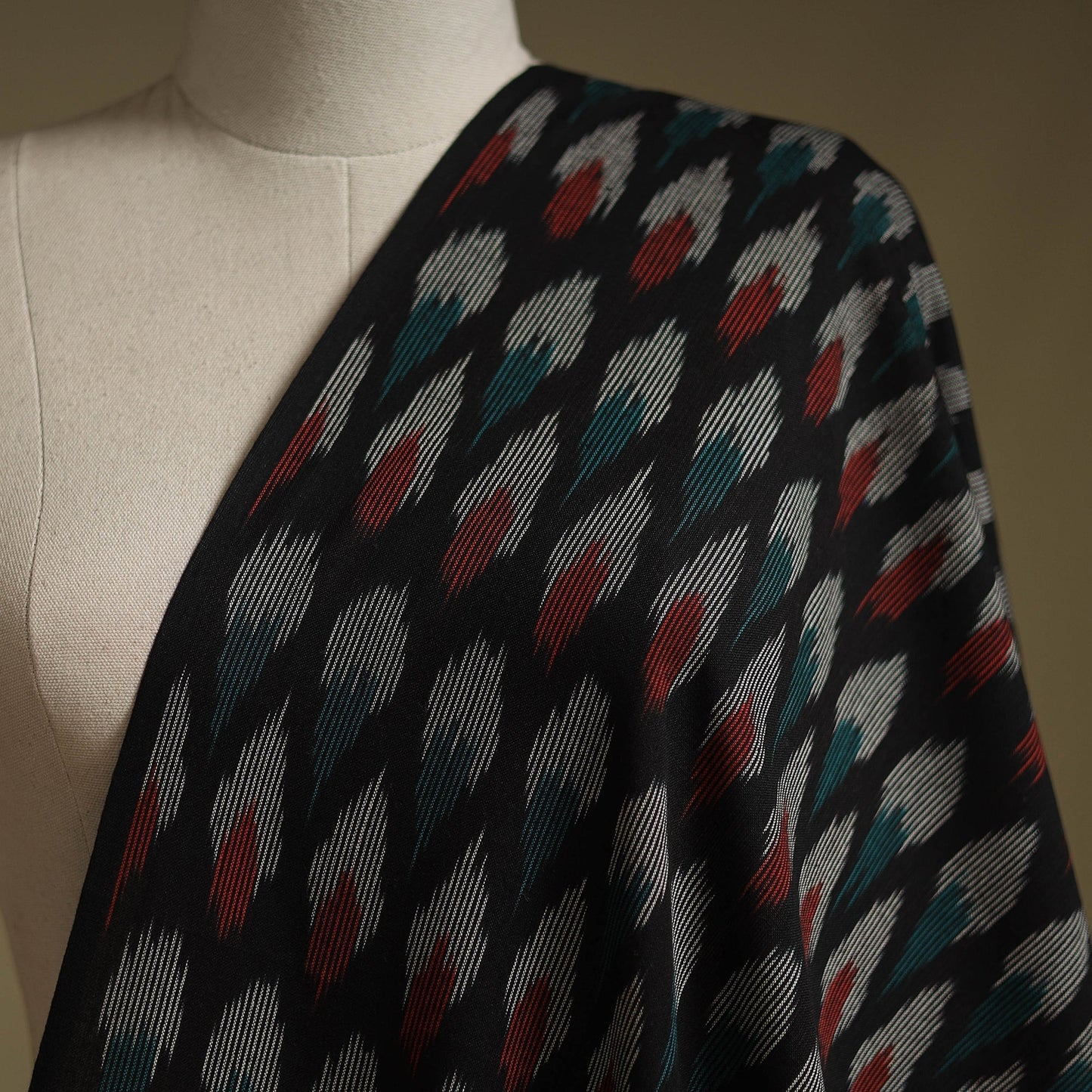 Cotton pochampally ikat fabric 09 - handcrafted