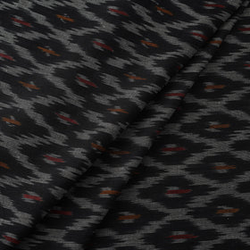 Black - cotton pochampally ikat fabric 13 - handcrafted
