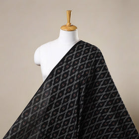 Black - cotton pochampally ikat fabric 13 - handcrafted
