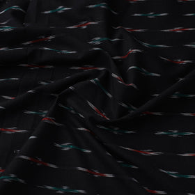 Black Cotton Pochampally Ikat Fabric
