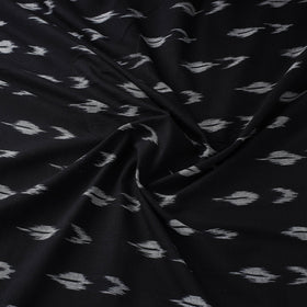 Black Cotton Pochampally Ikat Fabric