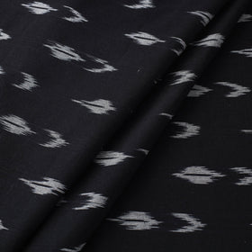 Black Cotton Pochampally Ikat Fabric