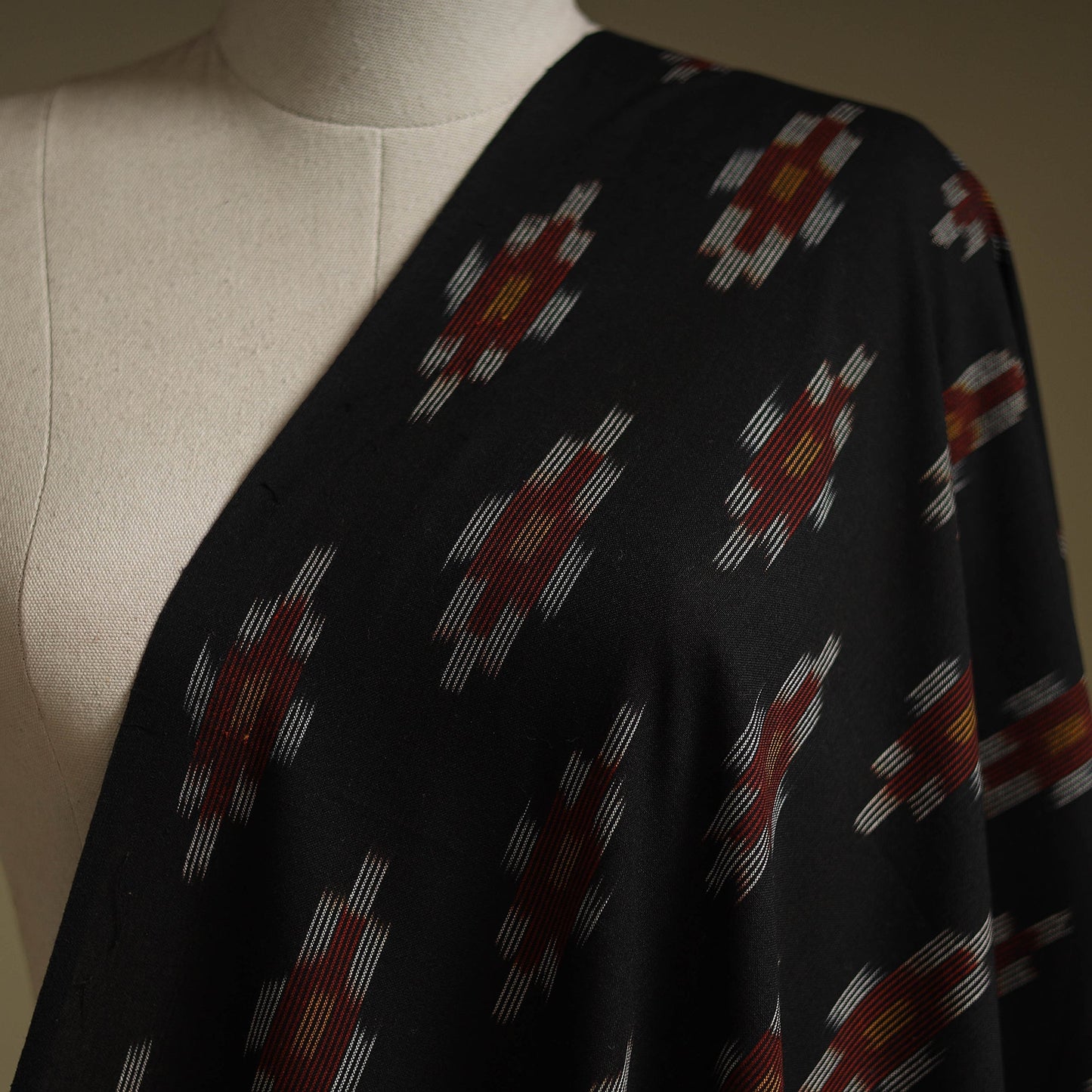 Cotton pochampally ikat fabric 16 - handcrafted
