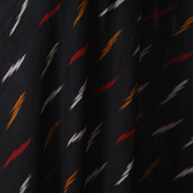 Black - cotton pochampally ikat fabric 17 - handcrafted