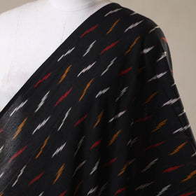 Black - cotton pochampally ikat fabric 17 - handcrafted