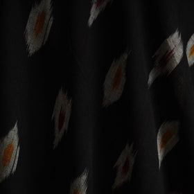 Black - cotton pochampally ikat fabric 19 - handcrafted